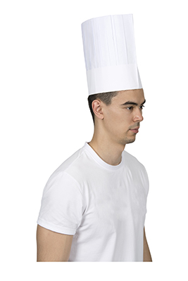 Одноразовые шапки шеф-повара из белой бумаги X02